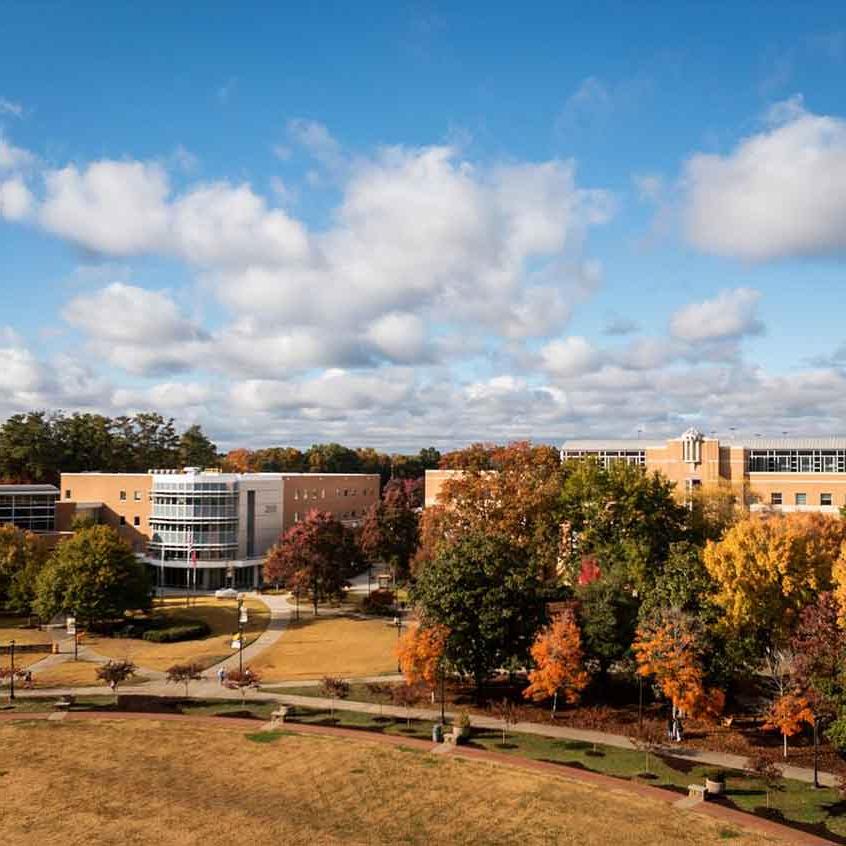 drone view of the kennesaw campus.